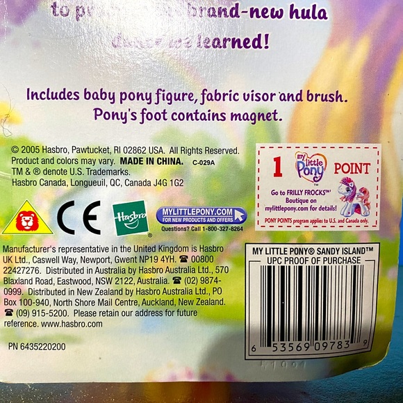 MY LITTLE PONY G3 NWT VTG 2005 BABY SANDY ISLAND PONY TARGET EXCLUSIVE w/BRUSH - Picture 12 of 14